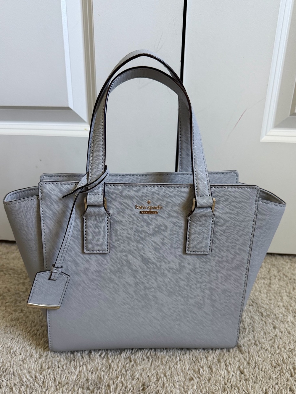 kate spade Light Gray Leather Bag
